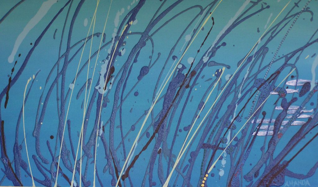 (No48) Seagrass Nursery [ Acrylic on Canvas ] 61cm x 34cm